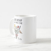 オーダーメイド友情フラワーの名前 コーヒーマグカップ (正面左)
