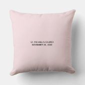 オーダーメイド可 洗礼式 ピンク 女の子 子羊 クッション (裏面)