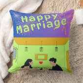 オーダーメイド名入りウェディングピロー、パーソナライズピロー クッション (ブランケット)