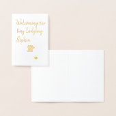 オーダーメイド名前のひめむしちゃんのベビーシャワー 箔カード (ディスプレー)