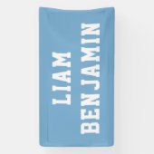 オーダーメイド名前ウォールアート 赤ちゃん男の子用ベビー寝室 横断幕 (縦)