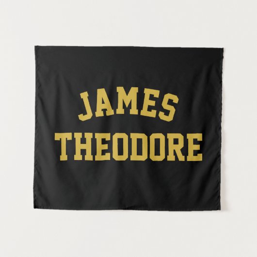 オーダーメイド名前バナー カスタマイズされたベビー壁アート タペストリー (正面(横))