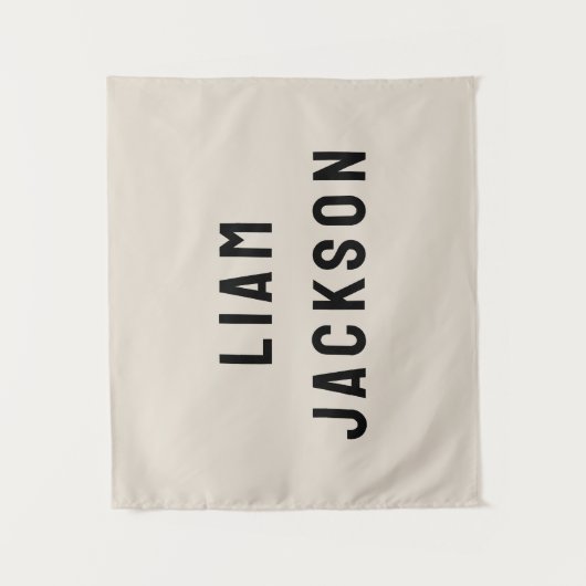 オーダーメイド名前バナー　パーソナライズされたベビー壁アート タペストリー (正面)