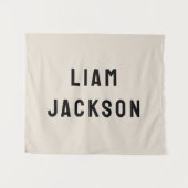 オーダーメイド名前バナー　パーソナライズされたベビー壁アート タペストリー (正面(横))