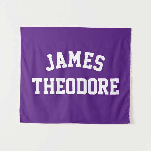 オーダーメイド名前バナー　パーソナライズされたベビー壁アート タペストリー (正面(横))