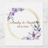 オーダーメイド名 おしゃれ モダン エレガント ウェディング ワインラベル (シングルラベル)