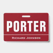 オーダーメイド名 ポーター バッジ (正面)