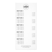 オーダーメイド商品/サービス シンプル ホワイト ラックカード (裏面)