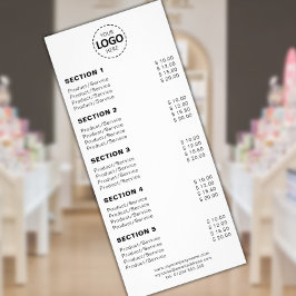 オーダーメイド商品/サービス シンプル ホワイト ラックカード