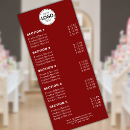 オーダーメイド商品/サービス シンプル レッド ラックカード