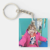 オーダーメイド子供の写真モダン キーホルダー (正面)