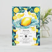 オーダーメイド子供レモン誕生日 招待状 (スタンド正面)
