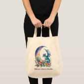 オーダーメイド子供用ドラゴン図書館の本 トートバッグ (正面(商品))