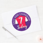 オーダーメイド子供用誕生日サッカーシャツ ラウンドシール (封筒)