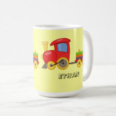 オーダーメイド子供用電車マグ コーヒーマグカップ (正面右)