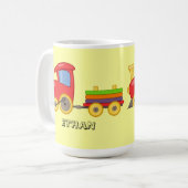 オーダーメイド子供用電車マグ コーヒーマグカップ (正面左)