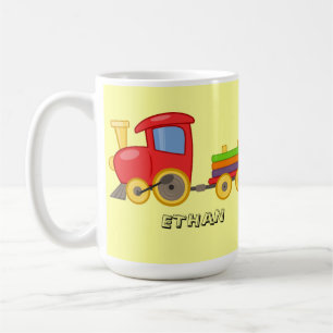 オーダーメイド子供用電車マグ コーヒーマグカップ