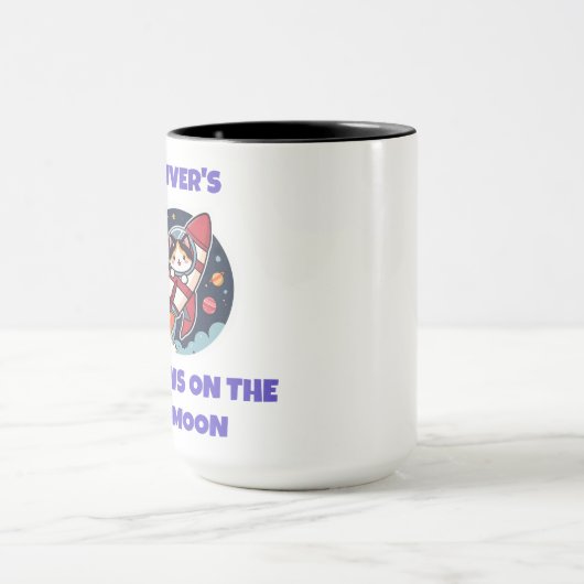 オーダーメイド宇宙飛行士にゃんこコーヒー&ココアマグ マグカップ (中央)