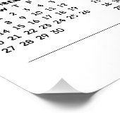 オーダーメイド家族の名前の壁カレンダー 2026 ポスター (コーナー)