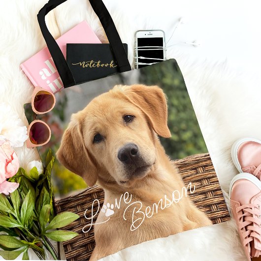オーダーメイド家族ペット写真の記念品 犬好き トートバッグ