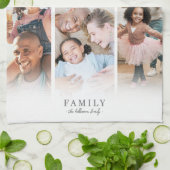 オーダーメイド家族写真コラージュ キッチンタオル (折り畳み)