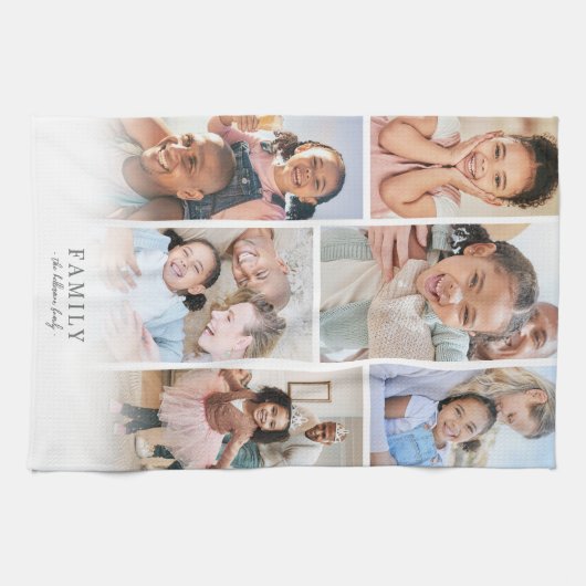 オーダーメイド家族写真コラージュ キッチンタオル (横)