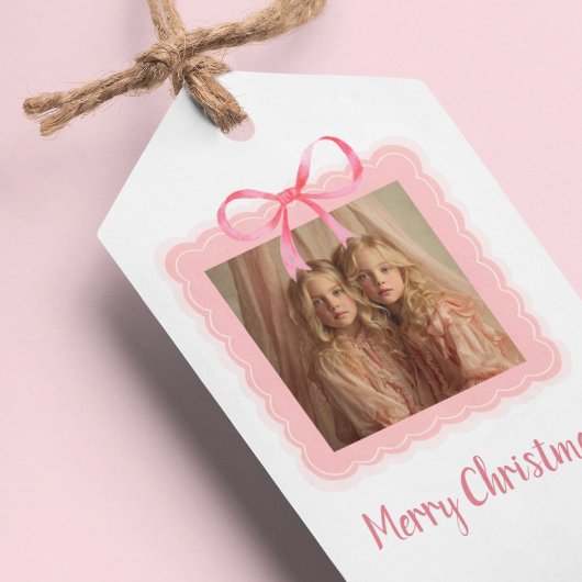 オーダーメイド家族写真 メリークリスマス ギフトタグ