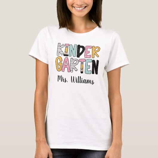 オーダーメイド幼稚園教諭Tシャツ, 幼稚園 Tシャツ (正面)