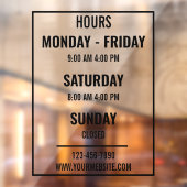 オーダーメイド店舗営業時間 看板 開 閉 ウィンドウサイン (シート2)