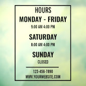 オーダーメイド店舗営業時間 看板 開 閉 ウィンドウサイン (シート3)