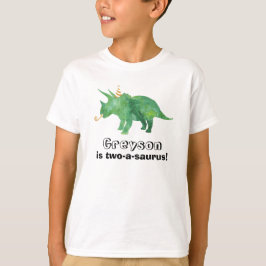 オーダーメイド恐竜の誕生日Tシャツ なんでも年齢 Tシャツ