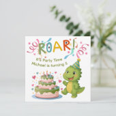 オーダーメイド恐竜の5歳の誕生日招待状 (スタンド正面)