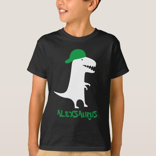 オーダーメイド恐竜名前キッズTシャツ Tシャツ (正面)