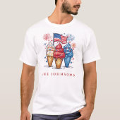 オーダーメイド愛国アイスクリームファミリーTシャツ Tシャツ (正面)