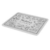 オーダーメイド手描きキッチン調理器具 カッティングボード (角)