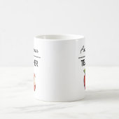 オーダーメイド教師の名前入りアップルギフト コーヒーマグカップ (中央)