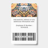 オーダーメイド教師名 ビジネス ロゴ スタッフ タグ バッジ (裏面)