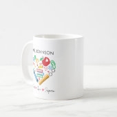 オーダーメイド教師感謝ギフト コーヒーマグカップ (正面左)