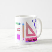 オーダーメイド数学教師ギフトマグ コーヒーマグカップ (正面右)