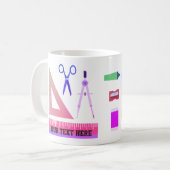オーダーメイド数学教師ギフトマグ コーヒーマグカップ (正面左)