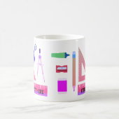 オーダーメイド数学教師ギフトマグ コーヒーマグカップ (中央)