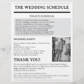 オーダーメイド新聞風結婚式プログラム チラシ (裏面)