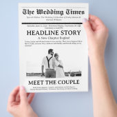 オーダーメイド新聞風結婚式プログラム チラシ (手)