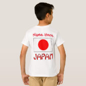 オーダーメイド日本の旗の伝統を持つ男の子用 Tシャツ (裏面フル)