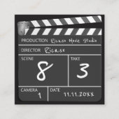 オーダーメイド映画クラッパーボード スクエア名刺 (正面)
