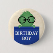 オーダーメイド本虫 誕生日の男の子 缶バッジ (正面)