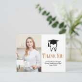 オーダーメイド歯科学校卒業写真の感謝メッセージ ポストカード (スタンド正面)