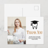オーダーメイド歯科学校卒業写真の感謝メッセージ ポストカード (正面/裏面)