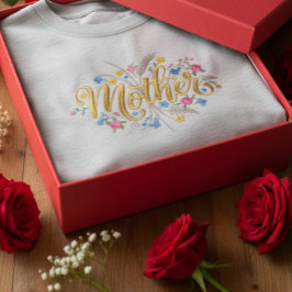 オーダーメイド母の花デザインTシャツ Tシャツ