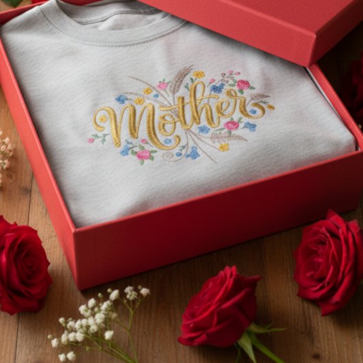 オーダーメイド母の花デザインTシャツ Tシャツ